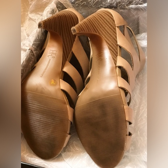 Nude Tan Cream Beige Gladiator Strappy Heels I.N.C - Picture 2 of 3